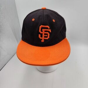 San Francisco Giants Snapback Baseball Cap‎ Black Orange Embroidered SF Logo